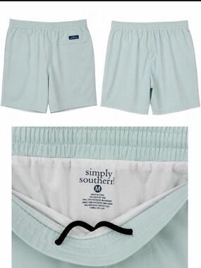 Simply Southern Men's Mint Green Swim Trunks